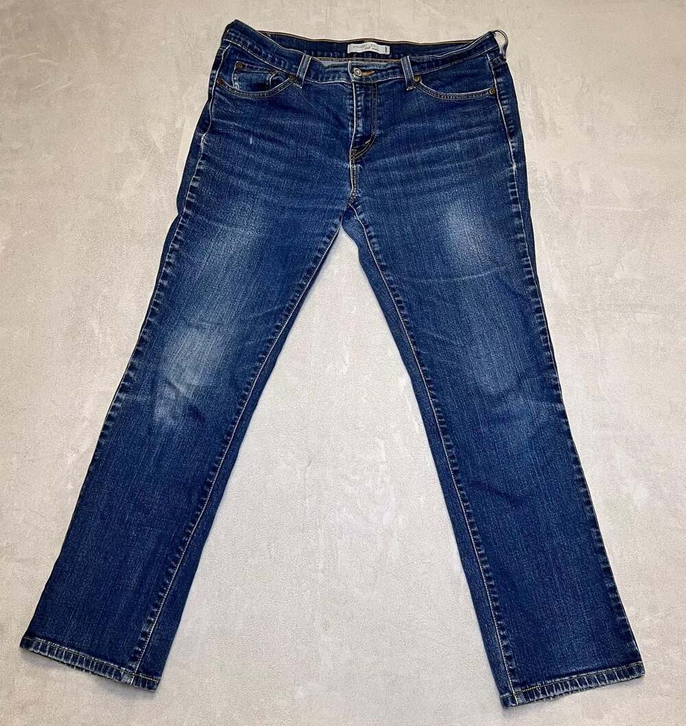 Levi's 505 Straight Leg Jeans Size 12 S/C Blue Denim